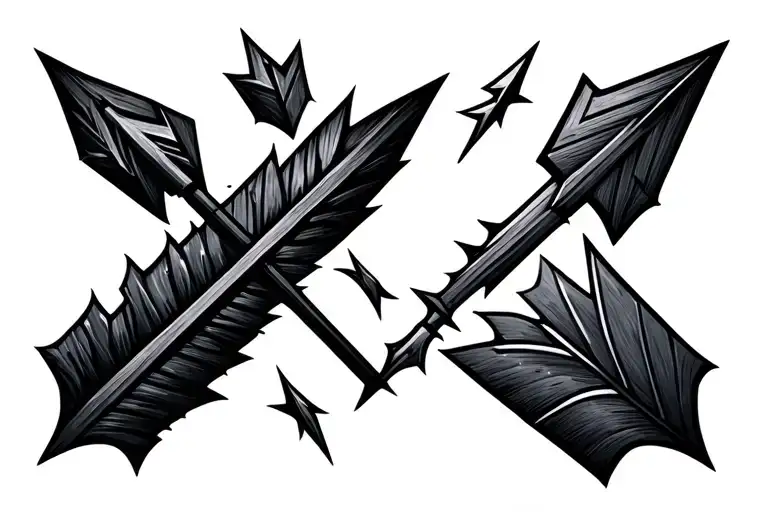 2 Arrows Different Directions