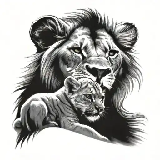 Lion And Cub