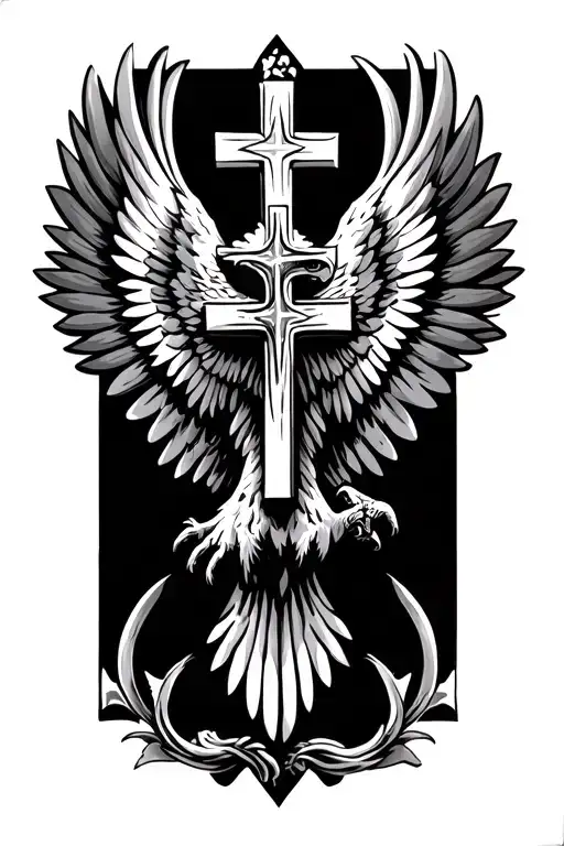 Catholic Cross Eagle