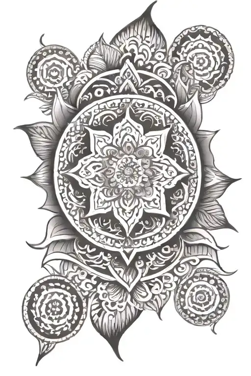 Mandala Design Incorporating Symbols