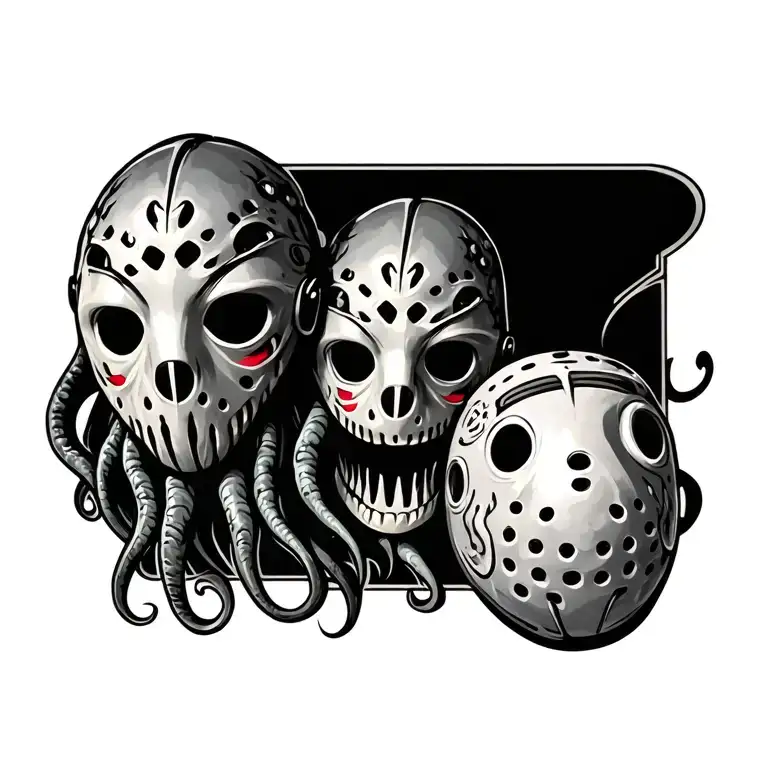 Cthulhu And Hockey Mask Adorned Mad