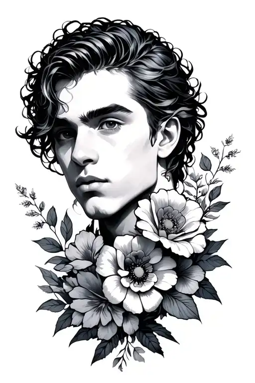 Rhys With Flowers Wrapped