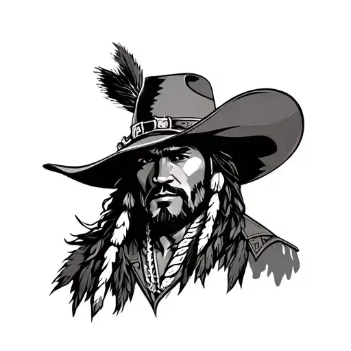 Wild West Fight Indian And Cowboy Hat