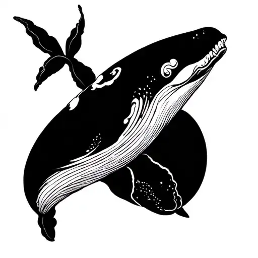 Whale And Ocean Waves