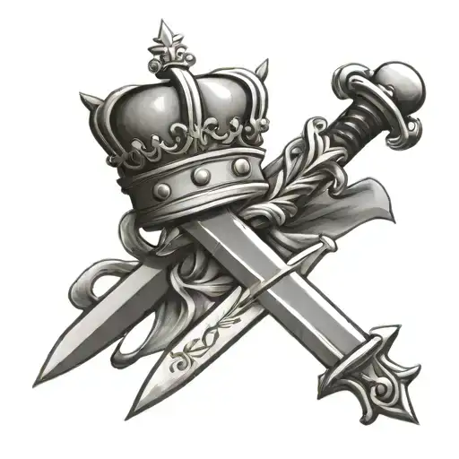 Sword With Crown Hanging