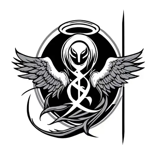 Kenji Sign For Power With Wings And A Halo