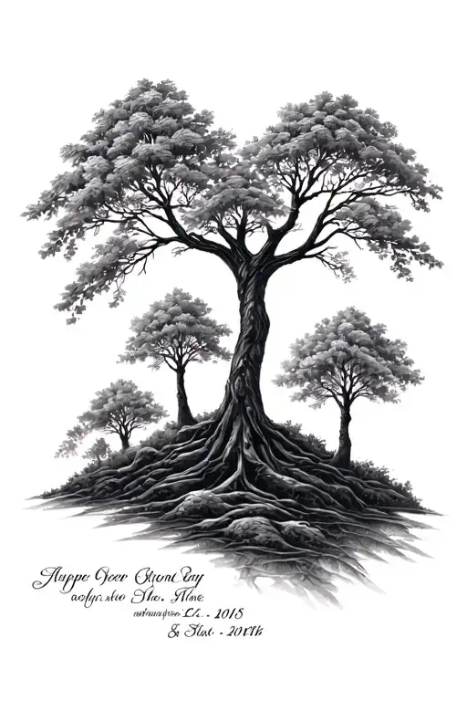 Make A Tatto With Tree Birthdates On The Lower Arm