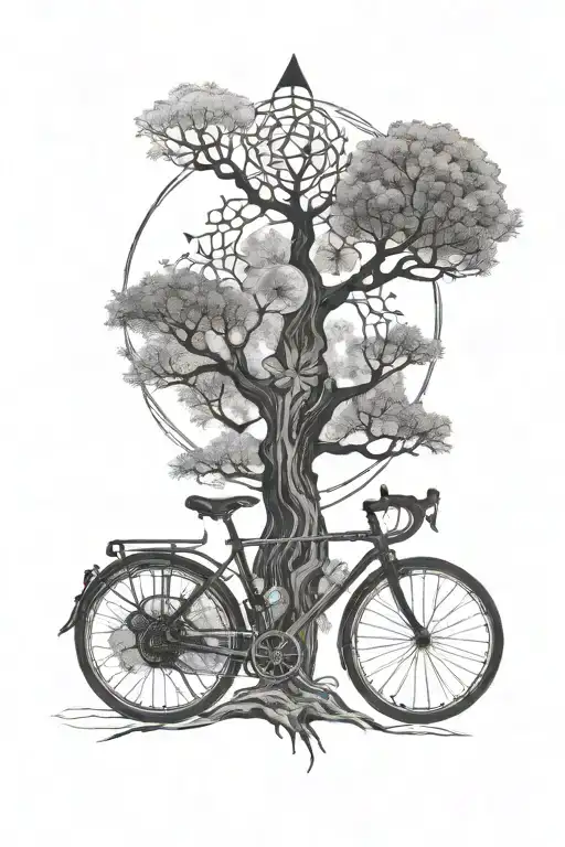 Chakra With Universe Tree Family Bike Ride Himalaya