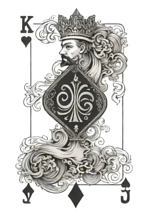 King Of Spades Playing Card Featuring Elements Incorporated