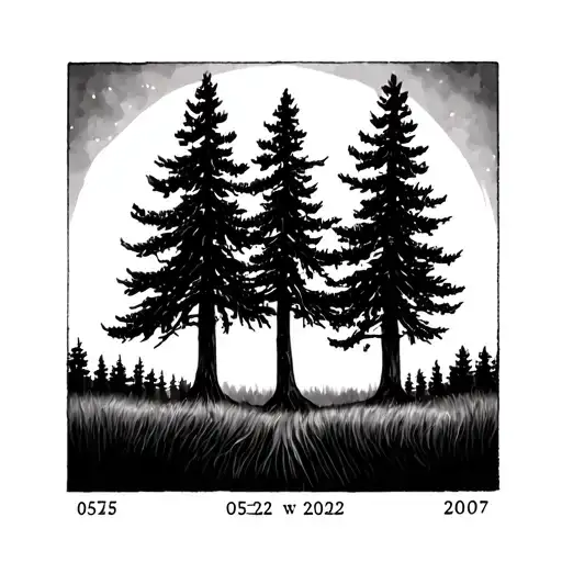 Roman Numerals 05-22-2007 W Pine Trees Behind It