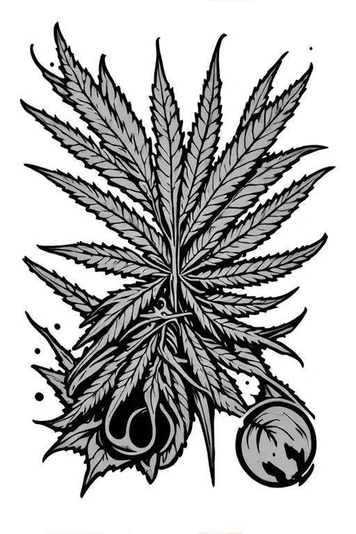 Raw 420 Tattoo Stencil