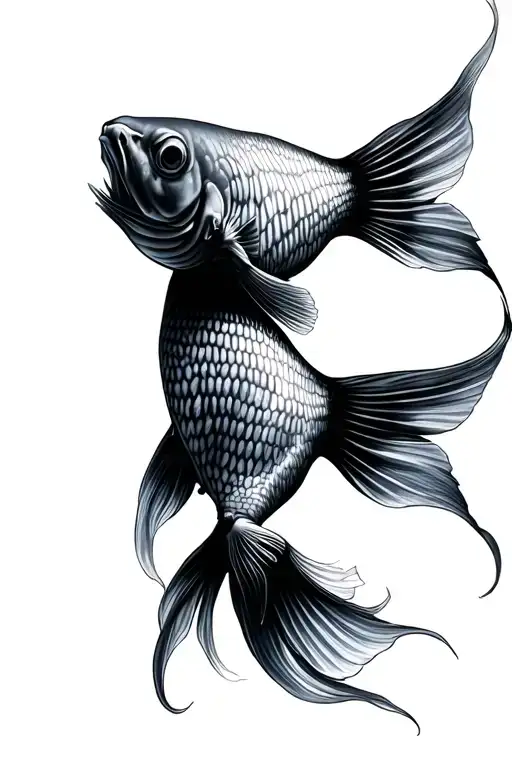 Beautiful Male Beta Fish Swimming