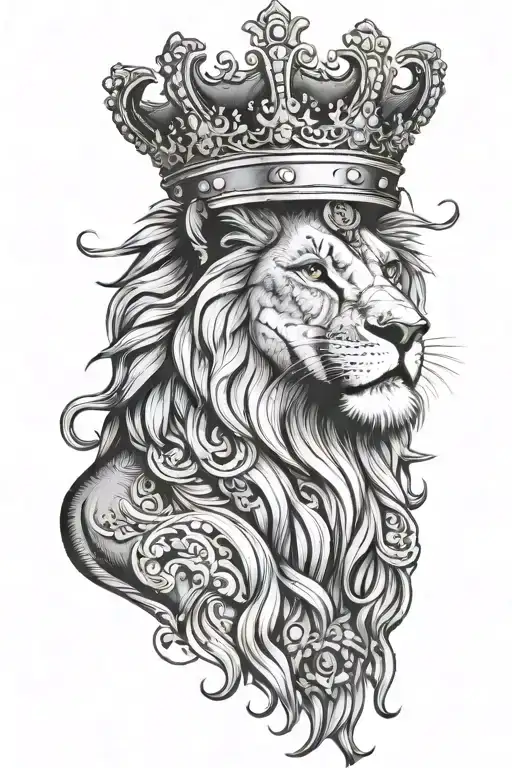 Make Lion Wearing A Crown