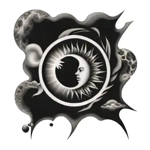 Sun And Moon Stuck Together