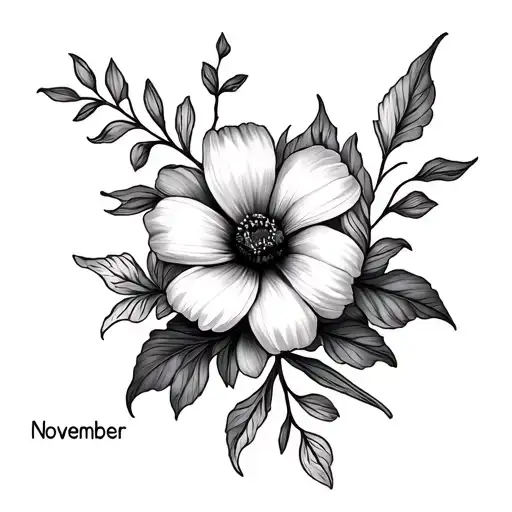 July Flower And November Flower Intertwined