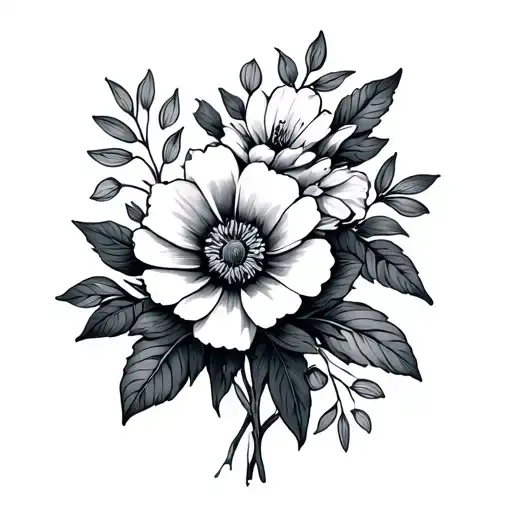 July Flower And November Flower Intertwined Within