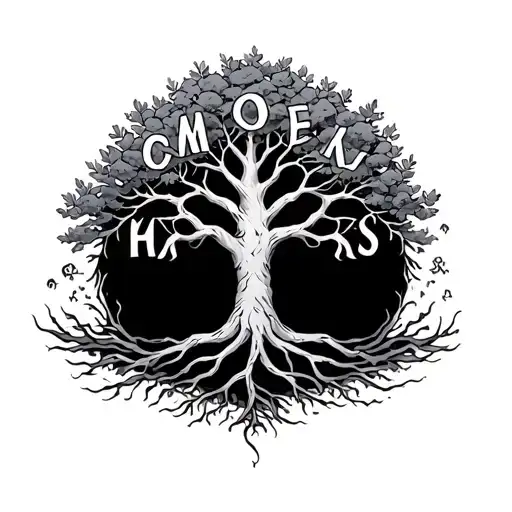 Tree Of Life With Letters