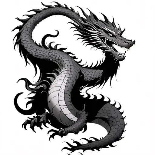 Japanese Dragon Full Body