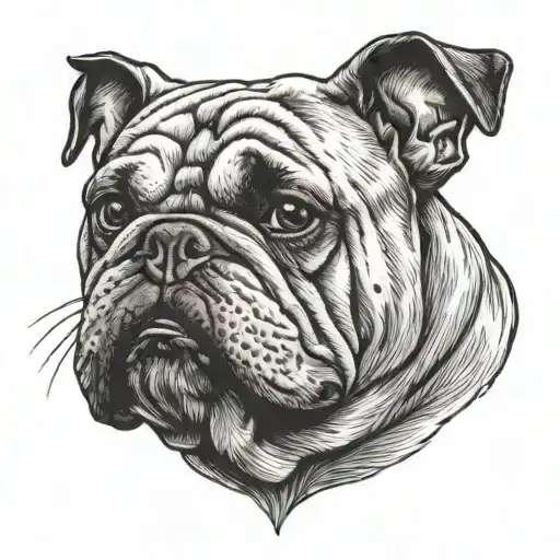 Bulldog Toungue Sticking Out