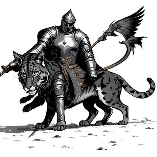 Knight Riding A Cougar