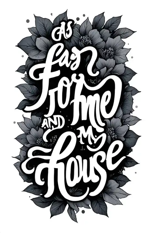 Script Saying As For Me And My House