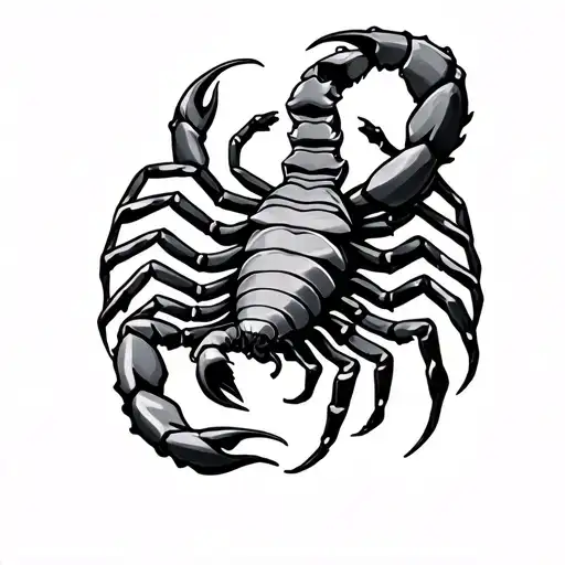 Scorpion Wrapping Around A Symbol Intertwined