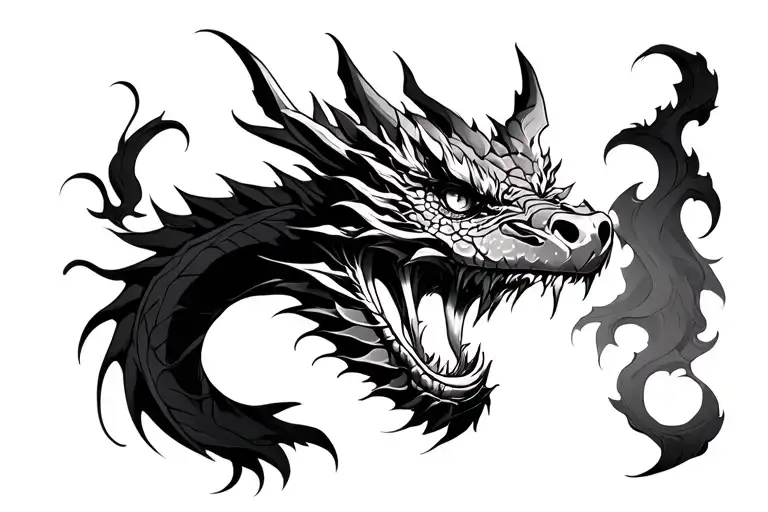 Dragon Head On Back To Triceps I Want