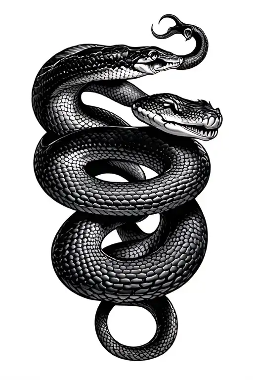 Snake Tattoo On Shoulder