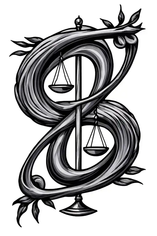 Gemini Twin Symbol And Libra Scale Zodiac