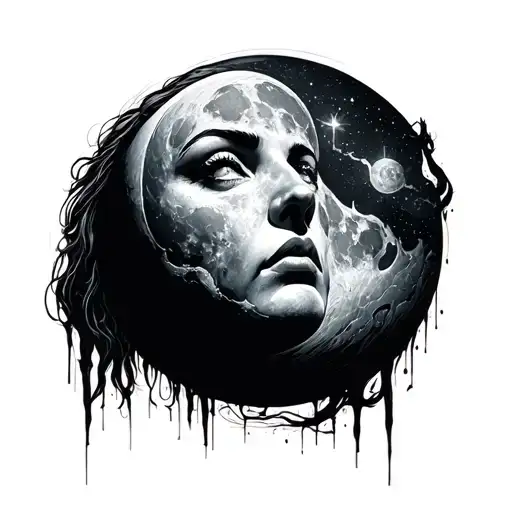 Moon With Face Morphing