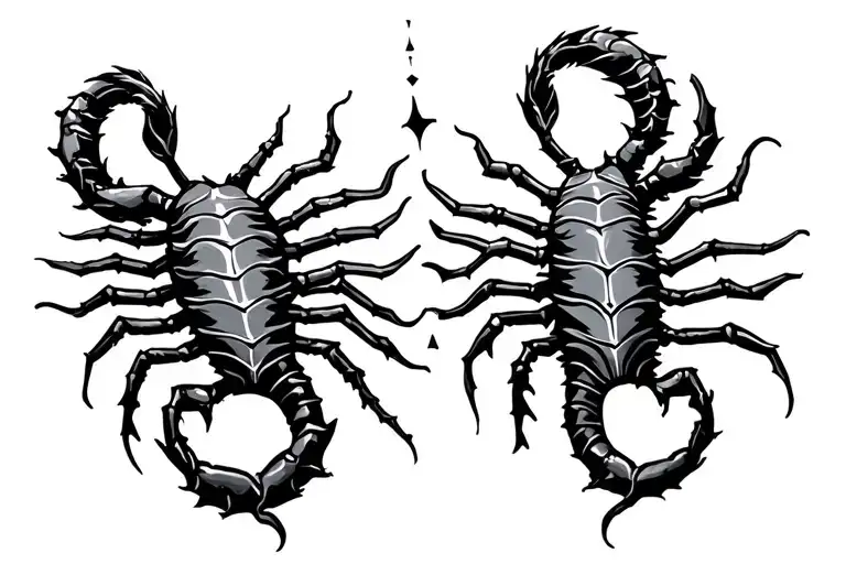 Virgo And Scorpio Zodiac Symbol