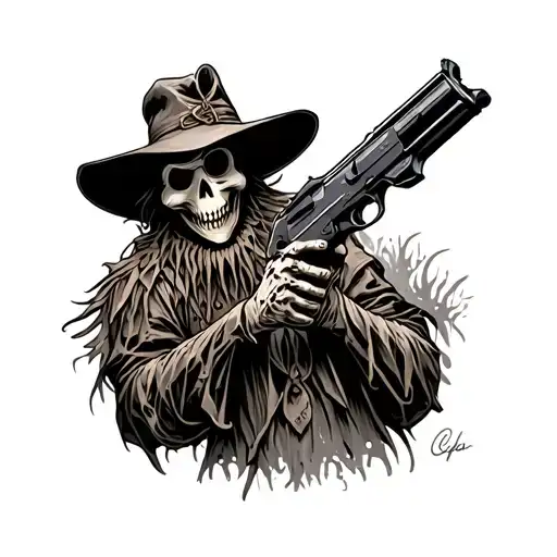 Scarecrow Creeping With The Uzi