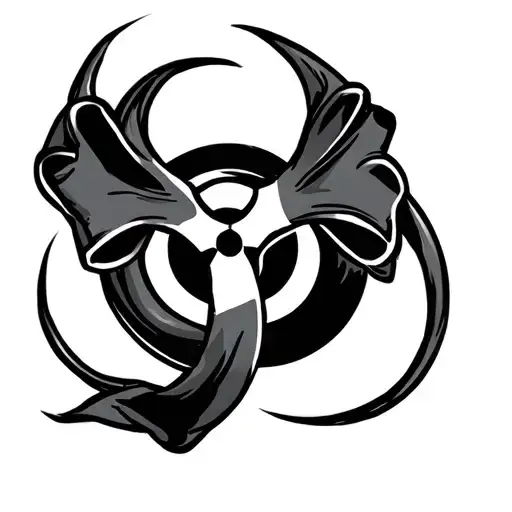 Biohazard Symbol Women Cartoon Character Bows And Ribbons