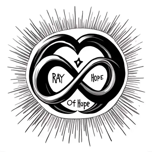 Infinity Symbol With Heart And Start And The Words A Ray Of Hope