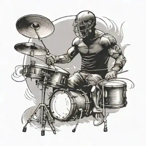 Footballer And Drummer