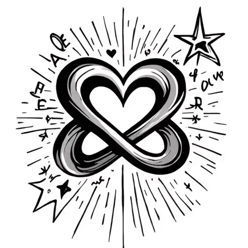 Infinity Symbol With Heart And Start And The Words A Ray Of Hope