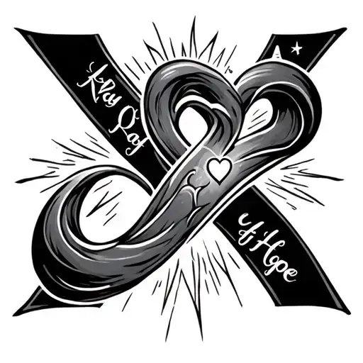 Infinity Symbol With Heart And Start And The Words A Ray Of Hope