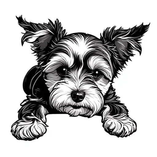 Sproodle Dog Playing