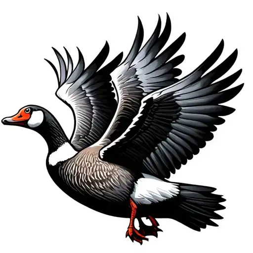 Angry Goose Flying
