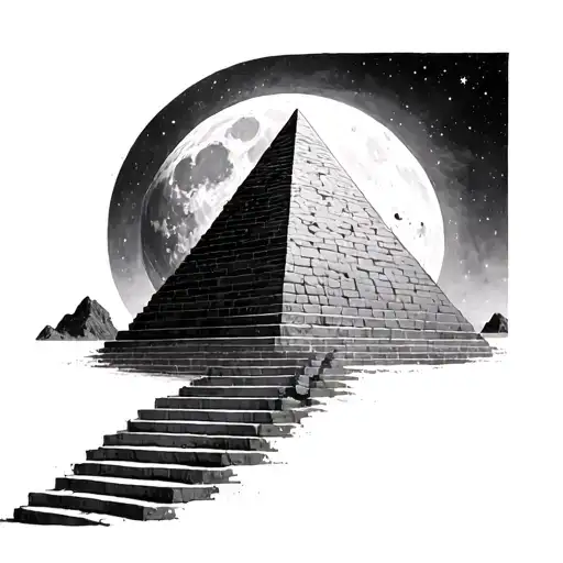 Pyramide Stairs Moon