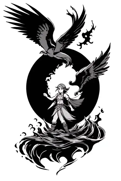 Fall Of Icarus In The Style Of The Wind Waker Opening Scene