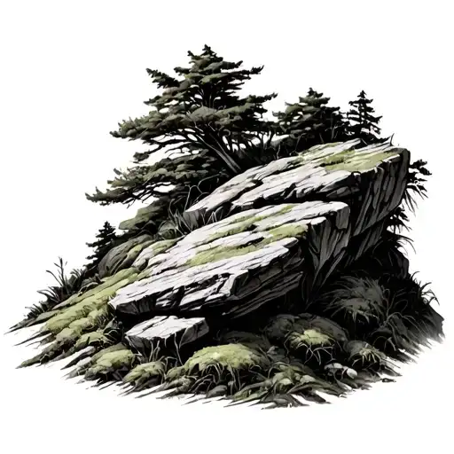 Mossy Stone Rolling Down Hill