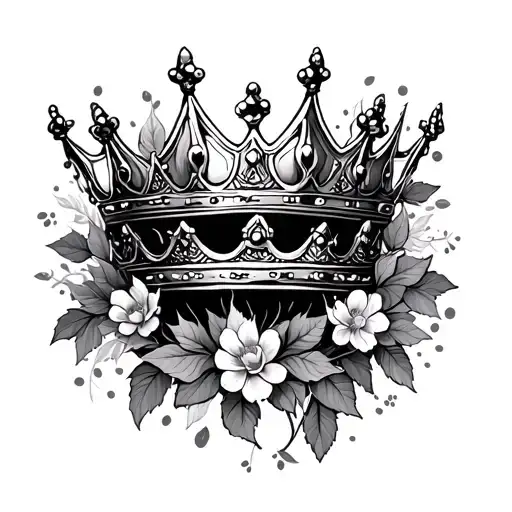 Princess Crown And Leaves