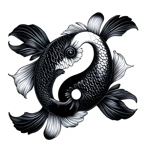 Yin And Yang Koi Fish