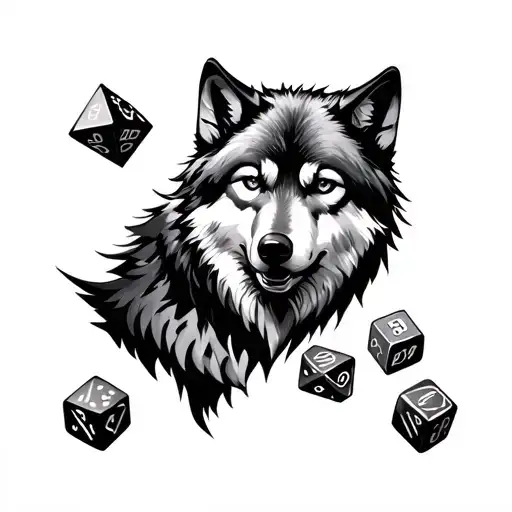 Wolf And Rpg Dice