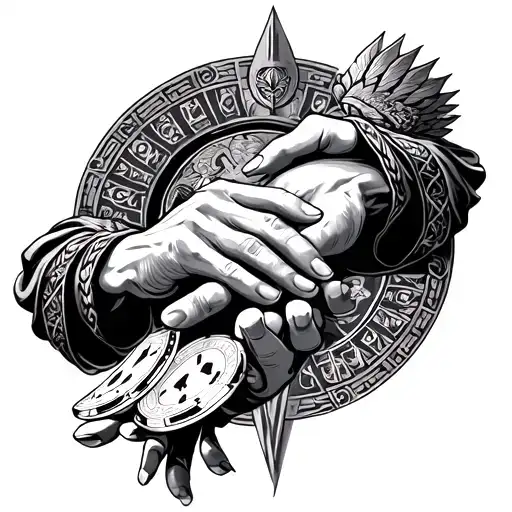 Casino God Atlas Holding Hands