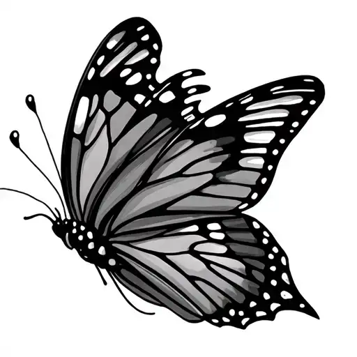 Fine Line Butterfly