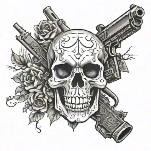Skull And Guns Money Drugs