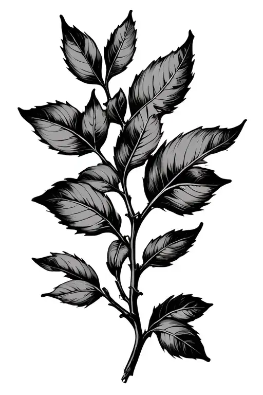 Sprig Of Laurel Leaves