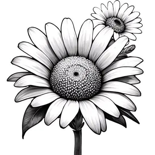 Daisy Tattoo For Daughter Being Born For Men
